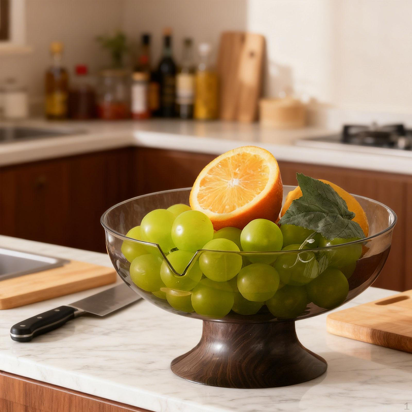 

Decorative Pedestal Bowl Bowls Serving Tray Portable Decor Fruit Dish Holder for чёрный