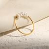 Gold Plated Stainless Steel Freshwater Pearls Rings For Women accesorios para mujer bagues acier inoxydables femmes
