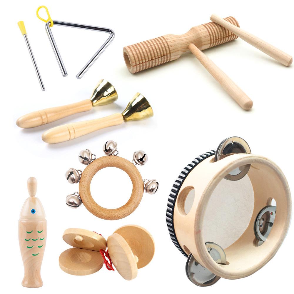 Montessori Dziecięce Instrumenty Muzyczne - Drewniane Dzwonki do Edukacji Wczesnoszkolnej