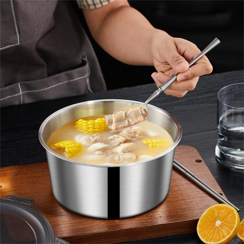 Large Capacity Stainless Steel Food Storage Container Leak Proof Lunch Box with Lid Metal Crisper for Home and Office