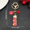 Custom Red Lucky Cat Keychain with Carp Pendant - Year-Round Blessings Gift