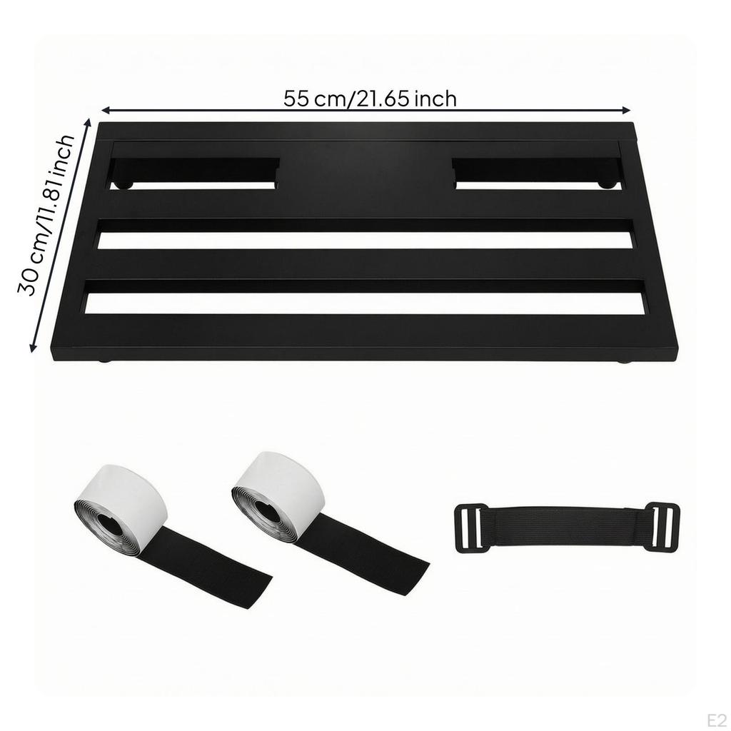 Effects Pedalboard with Tape | Rigid Aluminum Alloy Frame, portable, Guitar Board