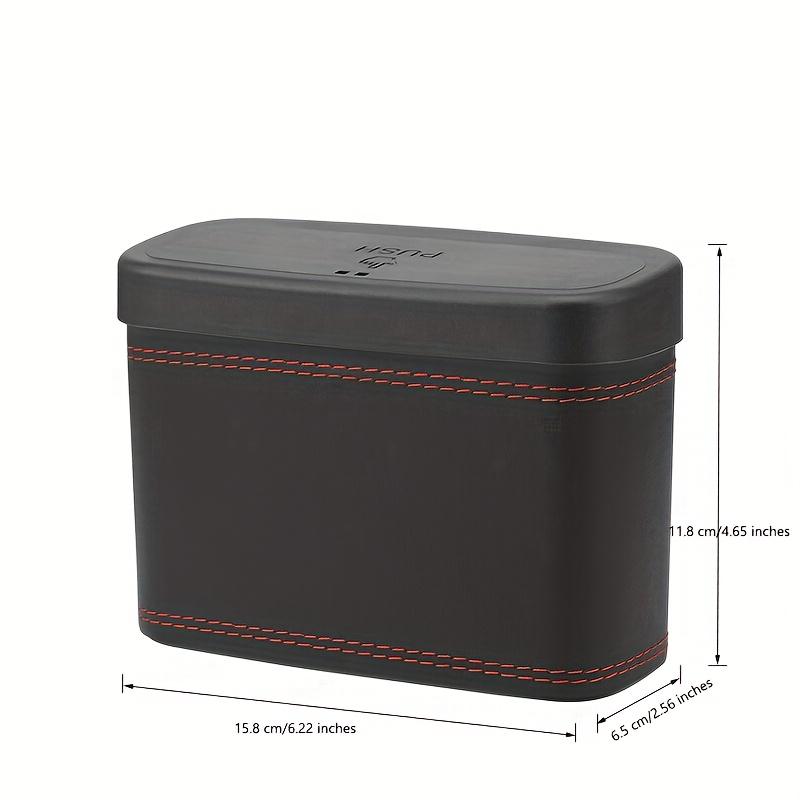 1pc Universal Car Trash Can, Vehicle Trash Bin, Car Seat Back & Door Hanging Storage Box, Multi-Functional Car Accessories, Lidded Car Trash Can, ABS