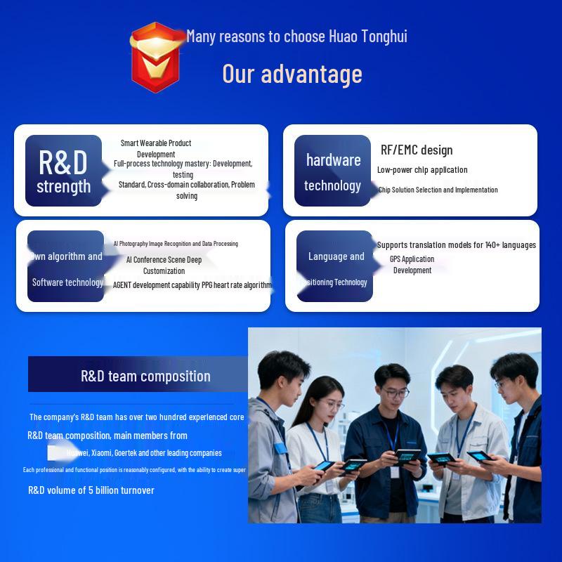 T13 Bluetooth Translation Earphones: AI Wireless In-Ear, Noise Reduction, Smart Color Screen, Long Battery Life.