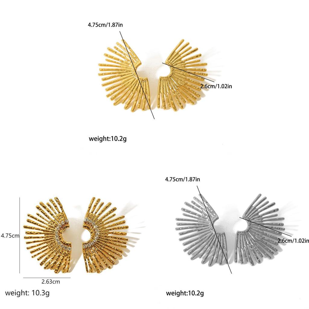 Geometrische Ohrringe für Damen mit Zirkonia