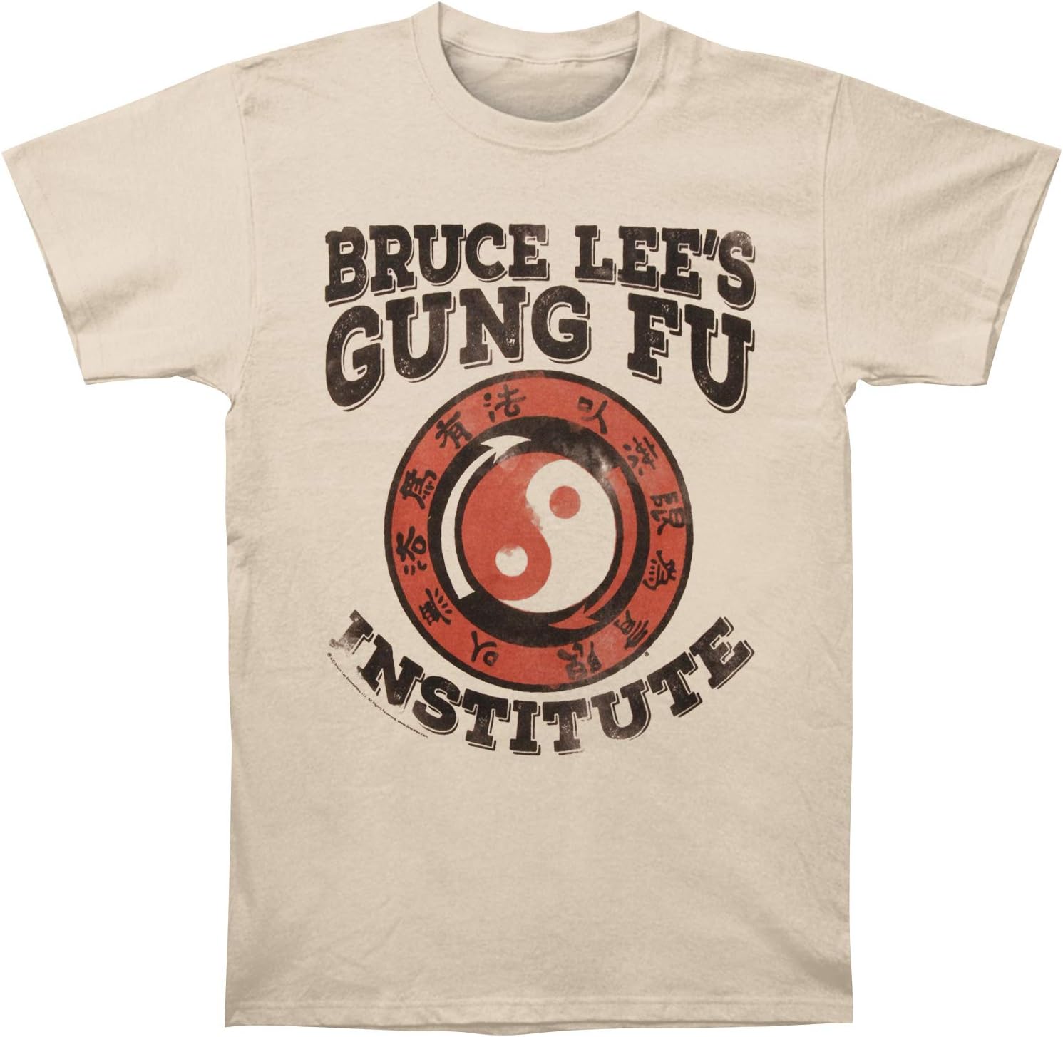 American Classics Bruce Lee Chinese Martial Arts Icon Gung Fu Institute Adult T-Shirt - X-Large, White S
