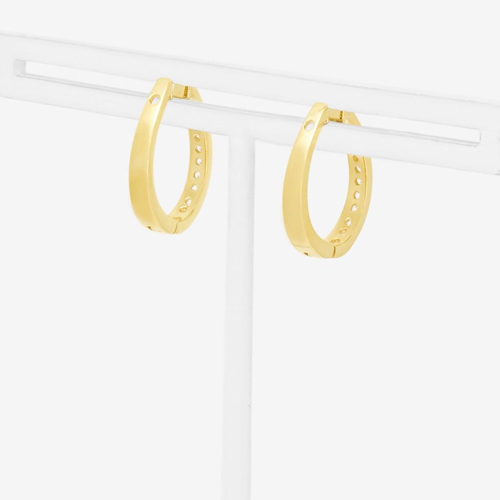 ESTELLE Earrings Silver Yellow Gold Plated Cubic Zirconia [ESTELLE] [Official] Women's 0776-0068-0000-0000