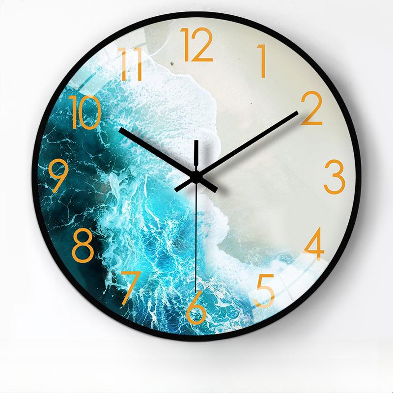 

10-дюймовые 25 см персонализированные креативные настенные часы, радиочасы с автоматической настройкой времени, бесшумные, для гостиной, столовой, декоративные настенные часы