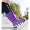 Winter thick women's snow boots Warm Plush Mid-calf Boots Non slip Waterproof  Platform Snow Boot Casual Female White shoes