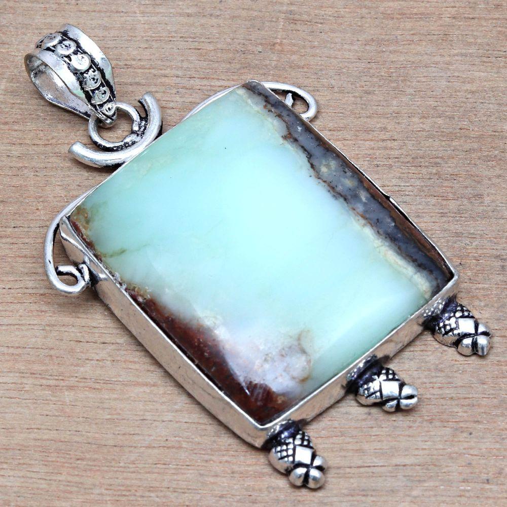 Necklace Chrysoprase Gemstone Handmade Gift For Her Jewelry 2"