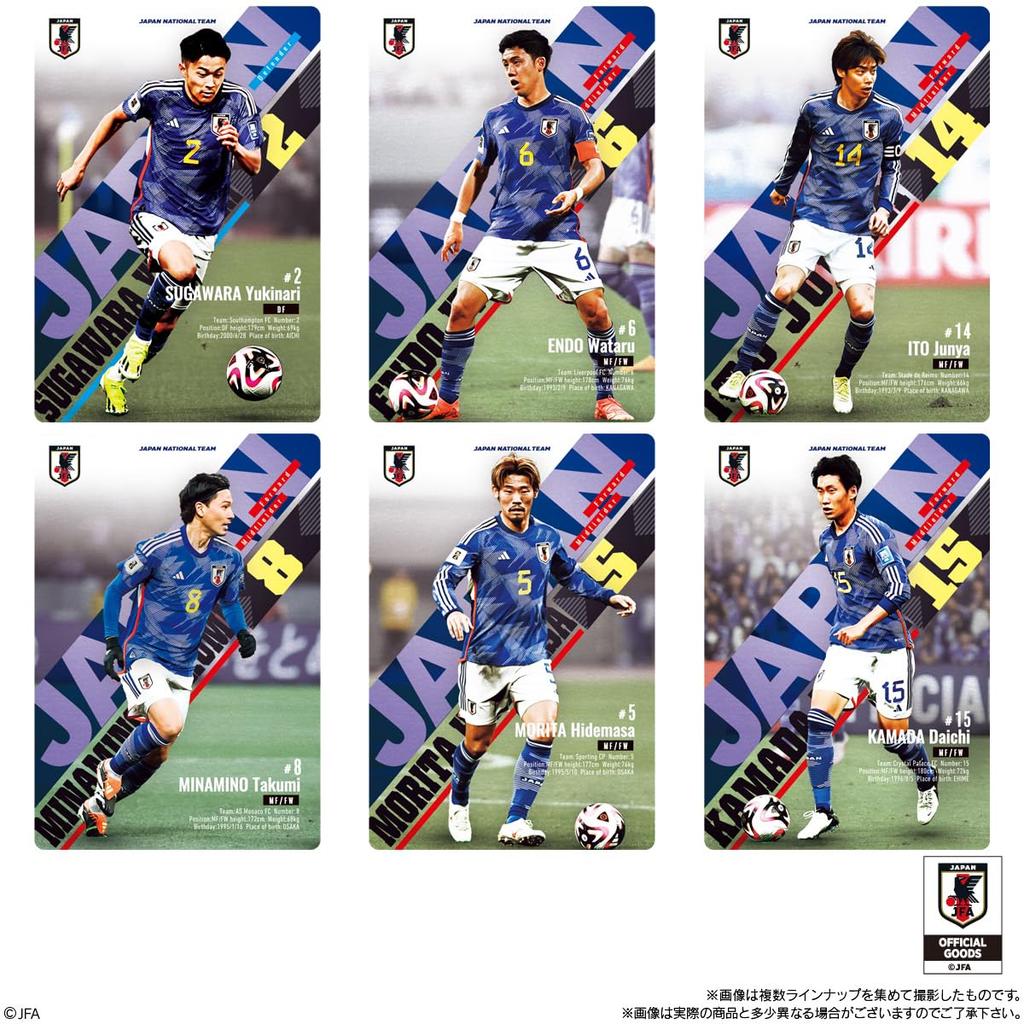 Bandai Twin Wafers Japan National Football Team Ver. (20 Pieces) Candy Toy/Semi-Chocolate (Japan National Football Team)