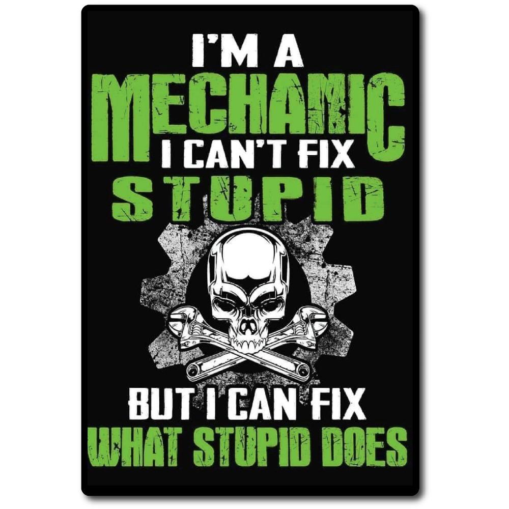 US Mechanic Garage Vintage Retro Tin Sign door Wall Decor Metal Bar Pub Poster