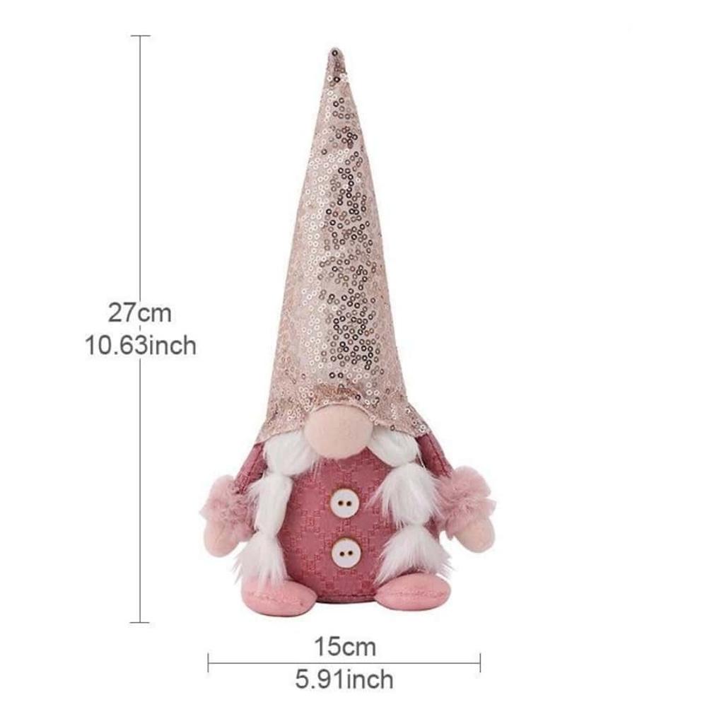 Christmas Sequin Gnome Plush Decorative Gnome Ornament for Home Unique Xmas Decor Adorable Holiday for Festive Atmosphere