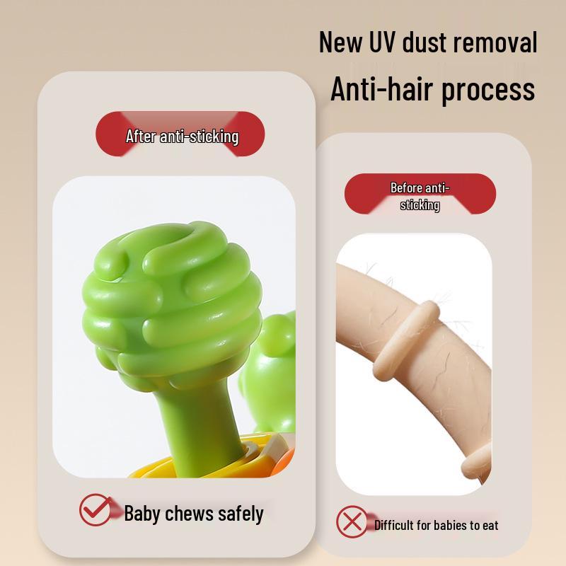 Free Shipping: Silicone Baby Teething Rattle & Grasping Ball