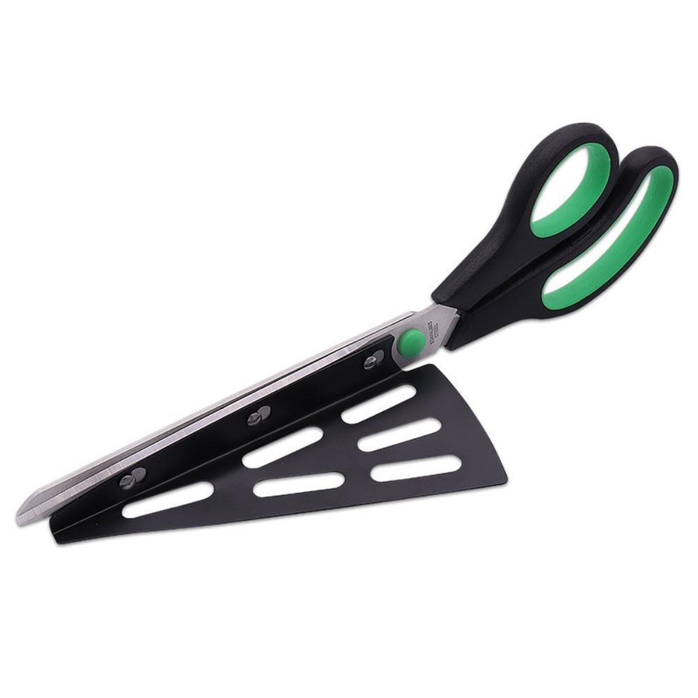 2 in 1 Detachable Pizza Scissor with Spatula Pizza Cutter Creative Pizza Slicer Pizza Shop зелёный