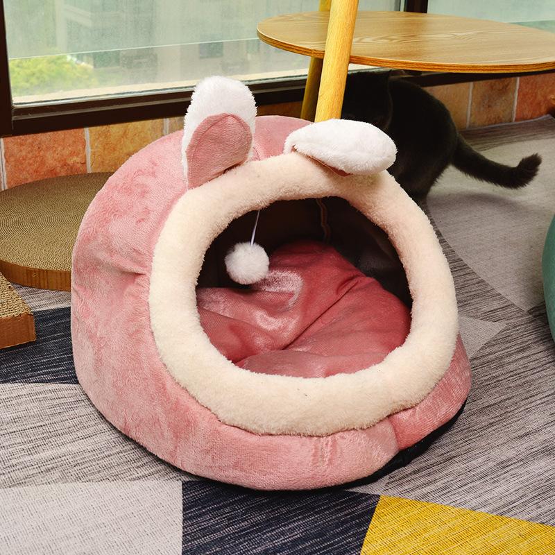 Cat House for All Seasons Cat House  Semi-enclosed Cat House  Cat Bed and Dog Bed  Keeping Pets Warm In Winter