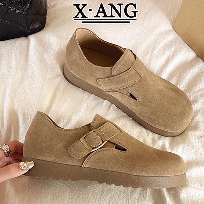 Genuine Leather Children's Spring and Summer New Soft Soles Are Not Tired Women's Shoes One Pedal Single Shoes Doudou Shoes