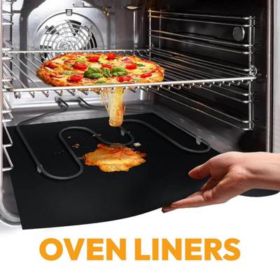 2 szt. Duże wkładki do piekarników elektrycznych gazowych Nieprzywierająca wielokrotnego użytku mata ochronna na podłogę z włókna szklanego odporna na ciepło mata do pieczenia na kuchence