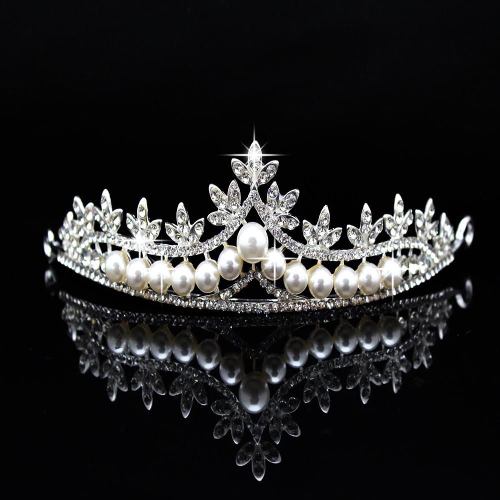 1pc Princess Crystal Crowns Bridal Tiaras Headband Kid Girls Love Prom Headpiece Wedding Party Hair Jewelry Accessiories Gift