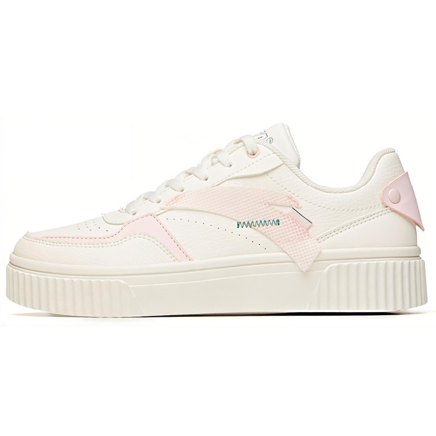 

New Anta Life Collection Anti Slip Wear Resistant Low Top Skateboard Shoes Women s White Pink 922028020R-1 40