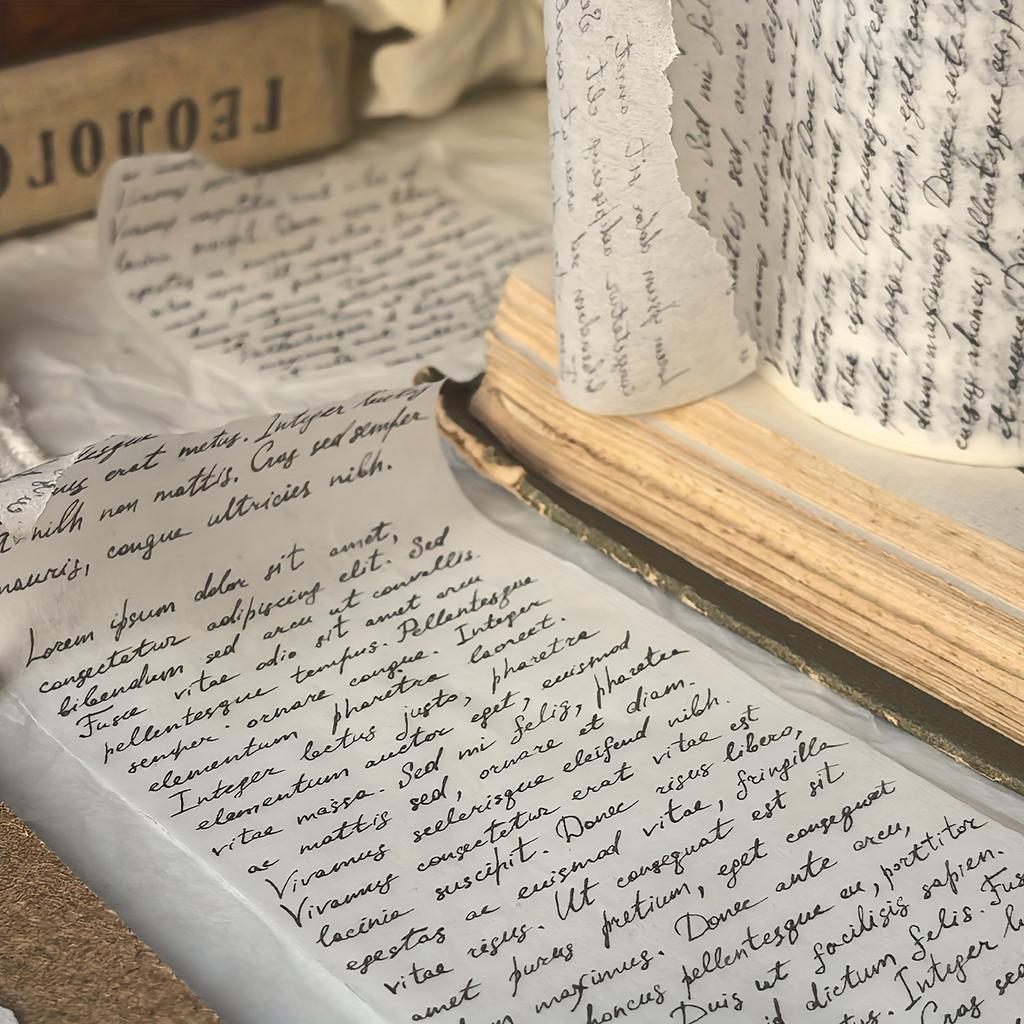 1 rotolo da 8 metri nastro decorativo per collage fai-da-te con lettere d'amore inglesi retrò e decorazione per quaderno a mano