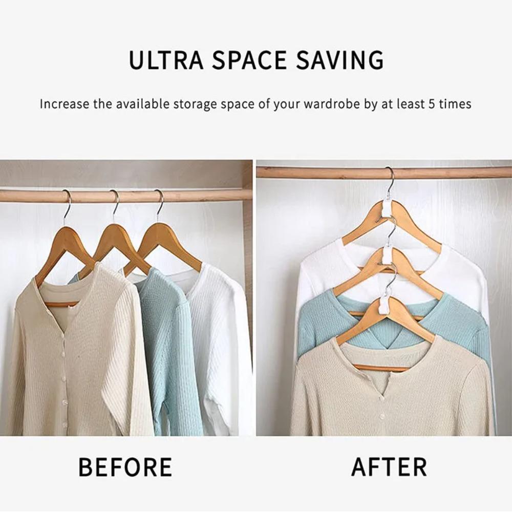 50pcs Clothes Hanger Extender Clips Space Saving Connector Hook Cascading Hangers Hooks Home Closet Storage Rack Organization