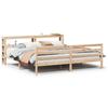 Wooden Bed Frame with Headboard without Mattress 200x200 cm