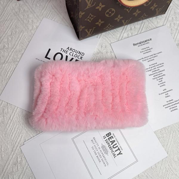 Women Handmade Stretch Real Rabbit Fur Scarf Knit Genuine Rex Rabbit Fur Headbands Girls Natural Rabbit Fur Ring Scarves