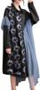 Lady Lazy Fashionable Shirt Long Floral Mixed Photography One Size Fits All Dress, Sleeves, Lace, Material, Black, Costume, Knee-Length,