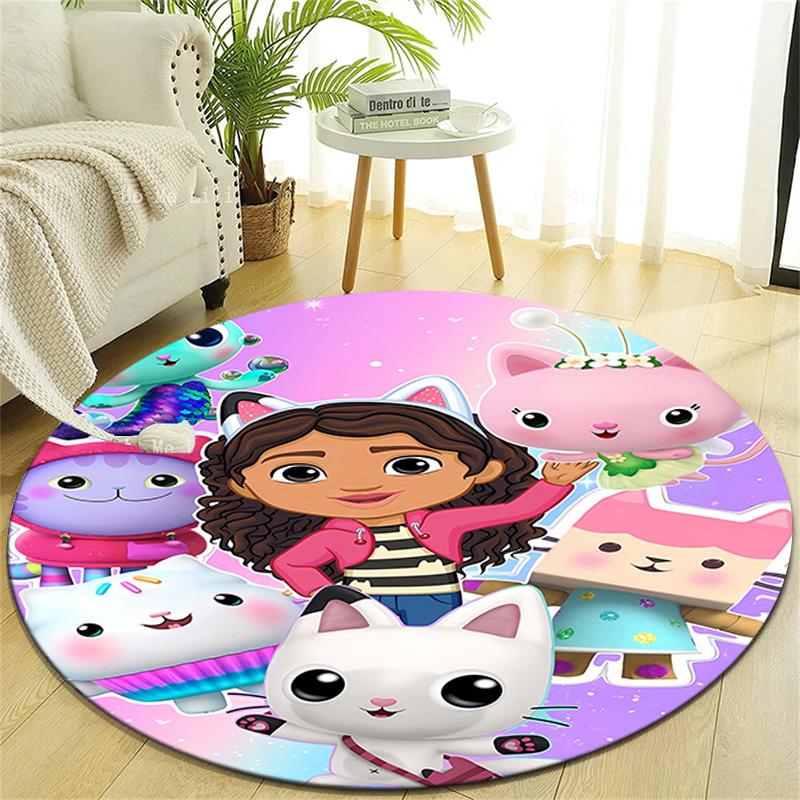 1pc Gaby's Bubble House2 Design Printed Area Round Carpet for Bedroom Living Room Home Decor Rugs Mat Non Slip Mat Rug for Bedside