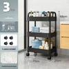 Multifunctional Movable Storage Rack Cart for Kitchen, Bathroom, and Snacks