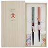 pair couples chopsticks lacquered paulownia box chopstick rest Honoka 2 sets made Japan.