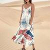 Women's Summer Dress Casual Loose Print Long Beach Vacation Dresses