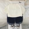Boys' Summer Outfit Thin Cartoon Children's Short Sleeved Set Summer T-shirt+shorts Two-piece Set