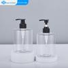 Flacon pompă din plastic transparent de capacitate mare de 500 ml pentru șampon sau gel de duș