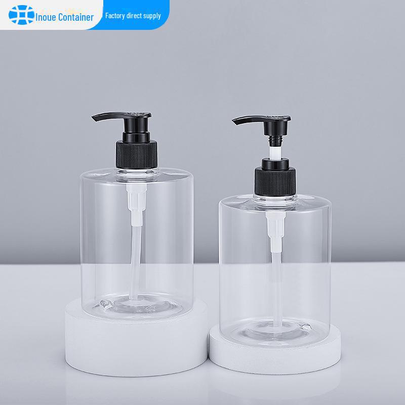 Flacon pompă din plastic transparent de capacitate mare de 500 ml pentru șampon sau gel de duș