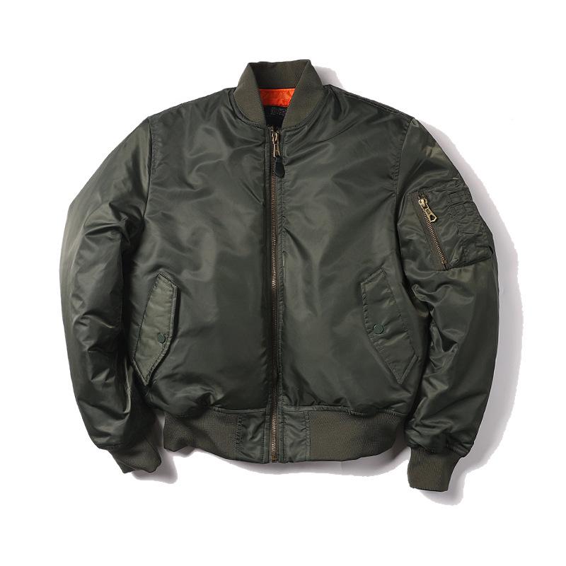 Normanlong MA1 Militär-Pilotenjacke: Herren Klassische Verdickte Herbst-Winter Air Force Baseball Oberbekleidung