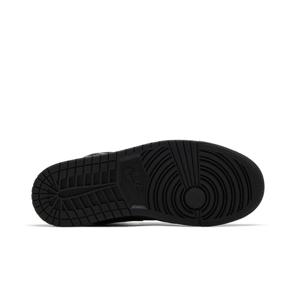 Air Jordan 1 Mid 'Triple Black' 2022 (Unisex) Black / Black / Black Vintage Basketball Shoes 554724 093