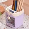 Multifunctional Pen Barrel Plastic Makeup Brush Holder Cartoon Pen Container  School Office