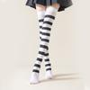 Over Knee Silk Long Socks with Cute Cats Claw Pattern for Daily Wear or Cosplay Striped Thigh High Stockings for Women