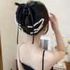 1PC Hairpin for Women Girls Hair Claw Multi-layered Bow Hair Clips Fashion with Pearl Stain Bow Ribbon