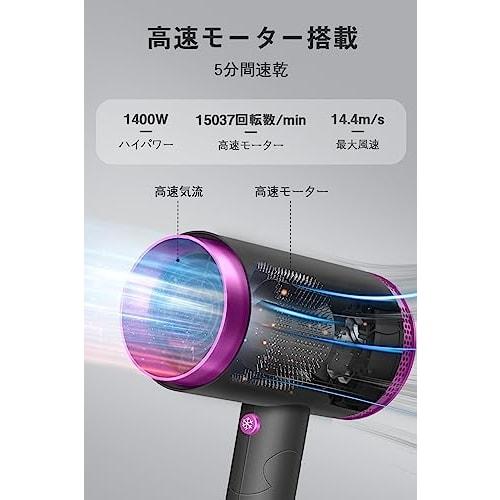 hair dryer [2024 new high-speed motor] 400w large air volume, quick drying, hair dryer, high concentration of negative ions, 57  constant temperature