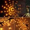 1PC Spider Web Lights Halloween Spider Net LED String Lights with 8 Lamp Mode for Haunted House Halloween Home Window Wall Decor