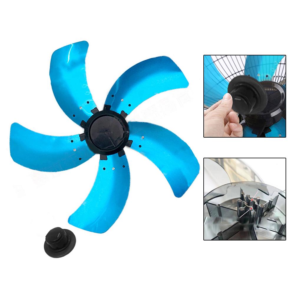 16 Inch Aluminum Fan Blades Household Fan Blades With Nut Cover Base Stand Fan Or Desk Fan Replacement Parts 5 Pieces Fan Blades