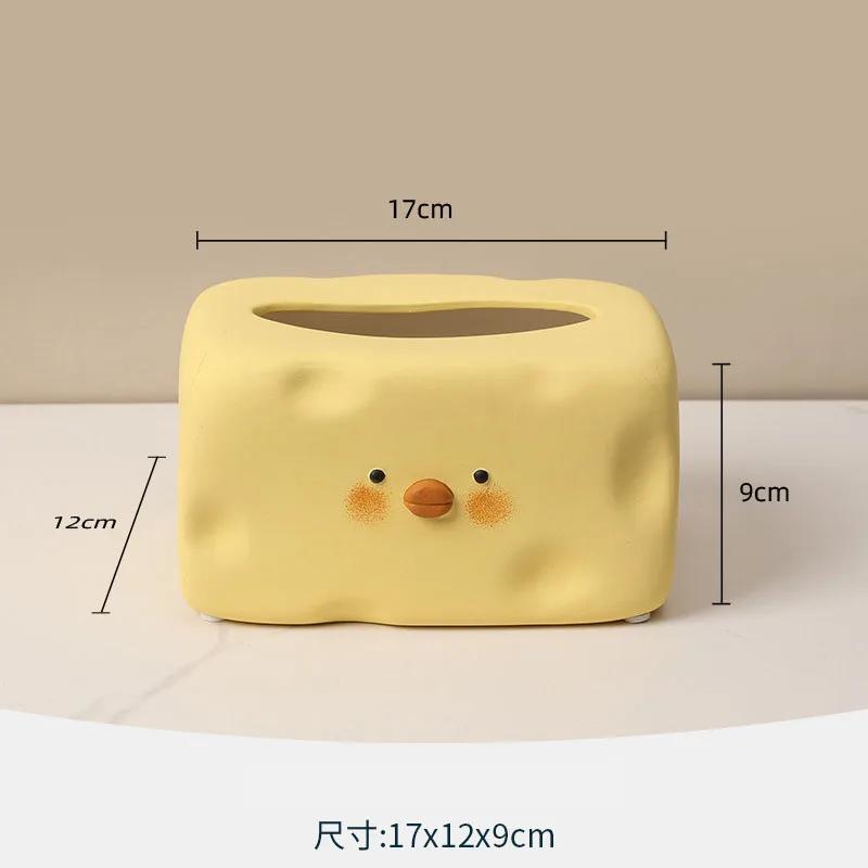 Ceramic Tissue Box Cute Duck Napkin Paper Living Room Removable Household Storage Boxes Decor