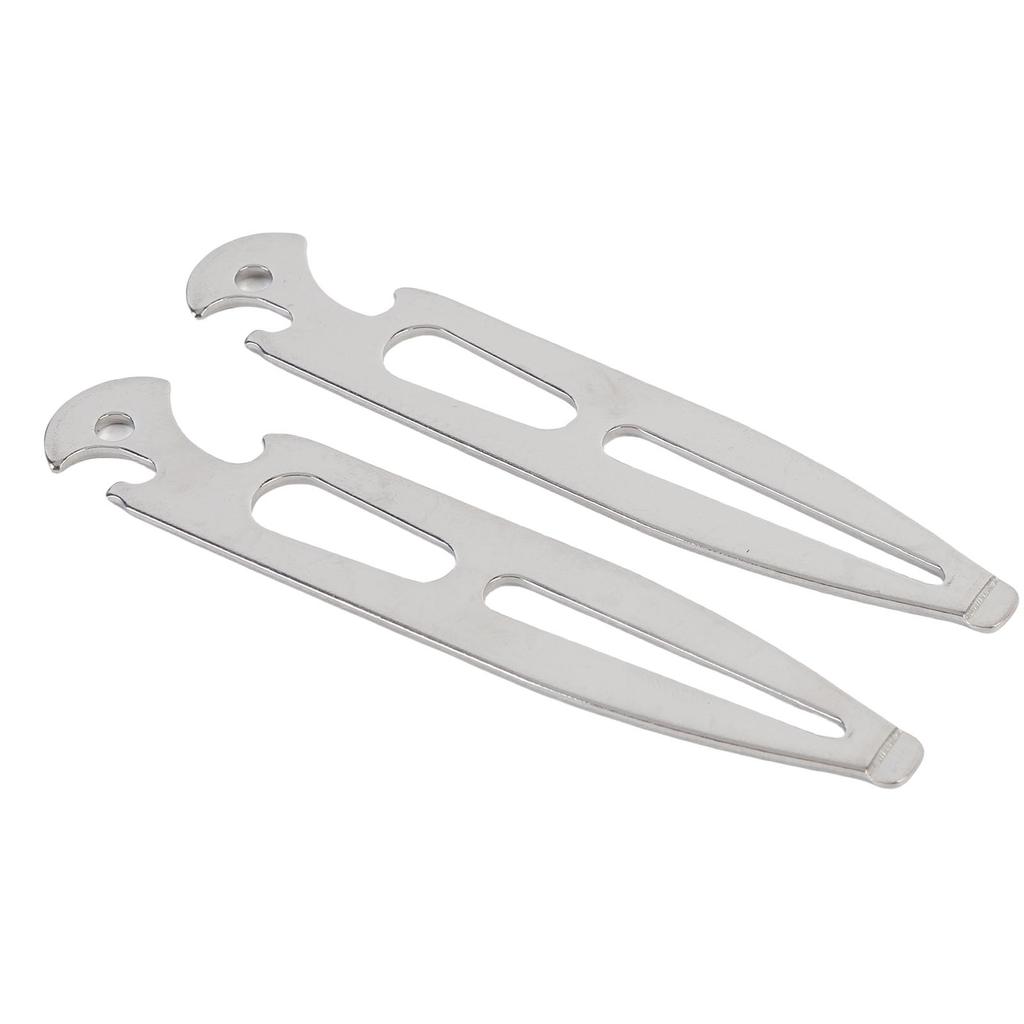 2PCS Deck Fill Plate Key Stainless Steel Gas Water Tank Deck Filler Key Tool Bottle Opener for Yacht Fuel Water Tank