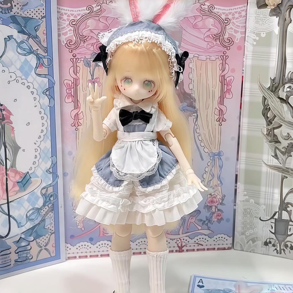 Momo Girl Series 1/8 Movable Joints Anime Doll Kawaii Collectible Figure Art Toy  Cute Desk Decoration Gift