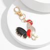Zodiac Rooster Rhinestone Brooch-Keychain Pendant for Women's Accessories