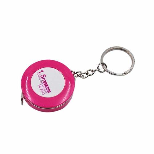 Tyou Spring Tape Measure Roll, Mini Flexible Measuring Tape, Retractable Automatic Measuring Tape with Keychain, 1 Piece