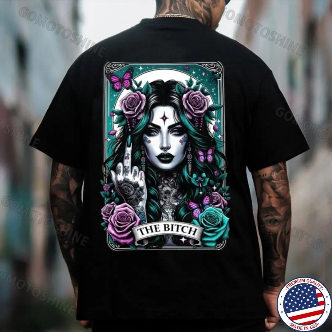 THE B*TCH Defiant Charming Witch Card Print Men s Unisex T-Shirt XXXL